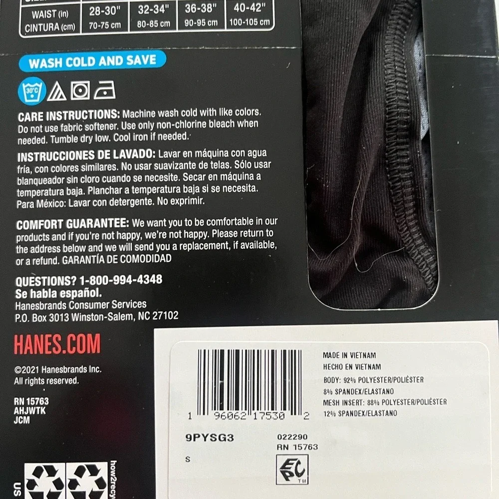 Hanes Premium Boxer Briefs Mens Small Blue Black Tagless Stretch Breathable New